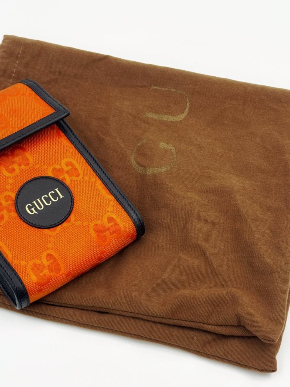 Gucci GG Monogram Orange Mini Crossbody Phone Bag - Picture 8 of 14